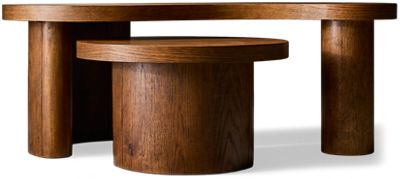 Santa Cruz Bunching Coffee Tables Set - Versatile Arrangements - Elegant Design