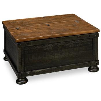 Valebeck Hinged Lift Top Cocktail Table with Storage
