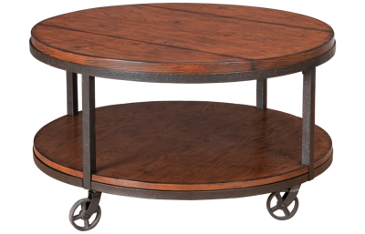 Baja Round Cocktail Table with Casters