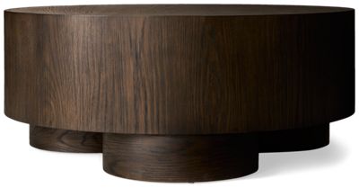 Runa Round Coffee Table – Modern Minimalist – Rich Wood Finish