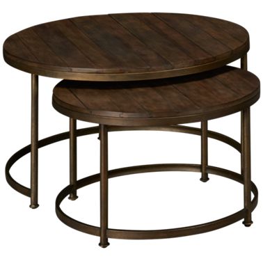 Hammary Leone Hammary Leone Round Nesting Cocktail Table Set Jordan S Furniture