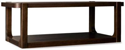 Breckington Rectangular Coffee Table – Contemporary - Rich Wood Finish - Casters for Easy Mobility