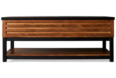 Kallari Lift Top Coffee Table - Inside Storage - Open Bottom Shelf