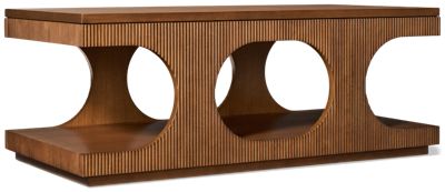 Manhattan Valley Coffee Table - Open Shelving - Casters - Grooved Details - Modern Elegance