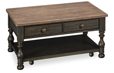 Barrington 2 Drawer Coffee Table with Storage and Casters