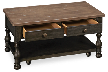 Barrington 2 Drawer Coffee Table with Storage and Casters
