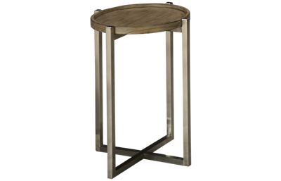 Platform Rustic Round Chairside Table