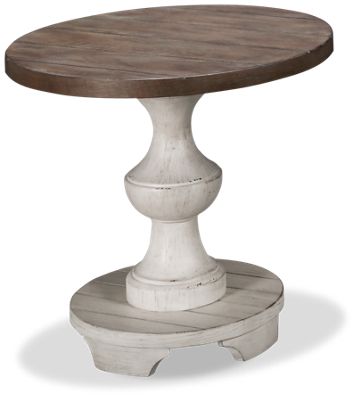 Liberty Furniture Sedona Gravel Top Round End Table - Thumbnail 2