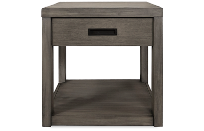 Riata Gray End Table with Storage