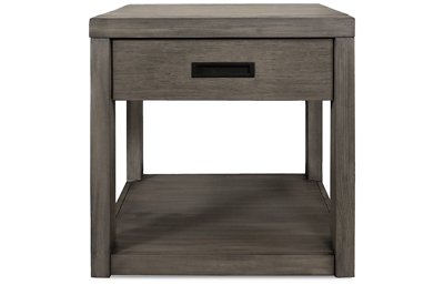 Riata Gray End Table with Storage