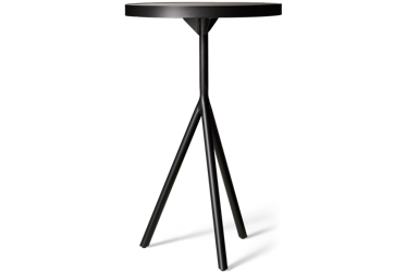 Corin End Table - Round Natural Stone Top - Casual Modern Design