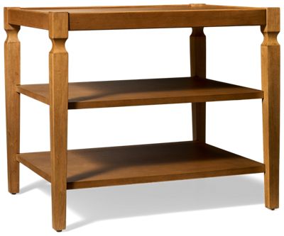 Birchaven End Table - Two Open Shelves Storage - Birch Veneer Top - Transitional