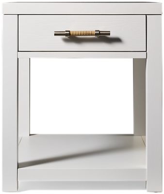 Rosalie Chairside Table - Square Top - Storage Drawer - Open Shelf - Contemporary End Table