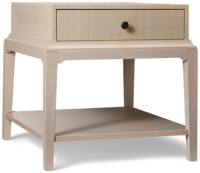 Birchaven Meadow End Table - One Storage Drawer - Open Bottom Shelf - Modern Coastal Design