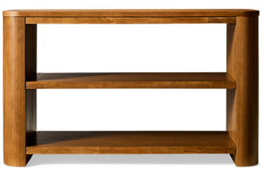 Janzen Sofa Table - Two Open Shelves Storage - Solid Asian Hardwood - Contemporary Design