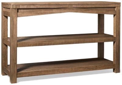 Westvale Console Table - Two Open Storage Shelves - Solid Pine - Modern Farmhouse