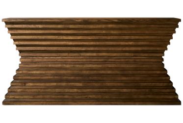 Hannodream Sofa Table - Solid Hardwood Base - Bold Geometric Design
