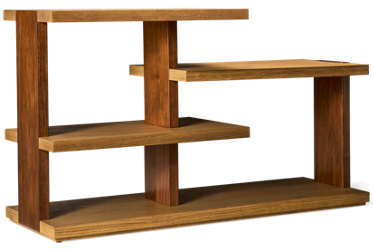 Truett Sofa Table - Split-Level Console - Fixed Shelves - Modern Minimalist 