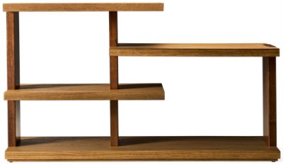 Truett Sofa Table - Split-Level Console - Fixed Shelves - Modern Minimalist 