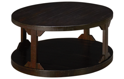Rogness Cocktail Table Round with Casters