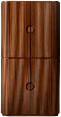 Kindred Tall Cabinet - Modern Design - Four Fluted Doors - Ample Shelving - Sturdy Base