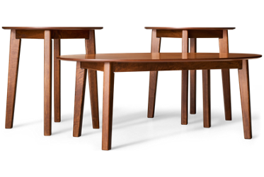 Gordonay 3 Piece Set - Coffee Table - 2 End Tables - Wood Grain - Mid-Century Modern