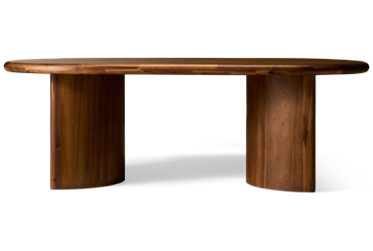 Paden Oval Coffee Table - Transitional Style - Acacia Wood Construction