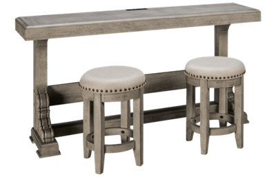 Klaussner Home Furnishings Windmere Sofa Table with 2 Stools
