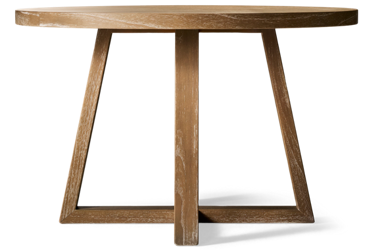 Mia Round Dining Table - Modern Style - Thick Round Top - Solid Asian Hardwood