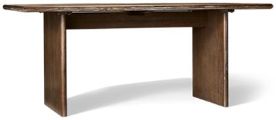 Malibu Rectangular Dining Table - Double Pedestal Base - Solid Asian Hardwood Top - Warm Wood Finish