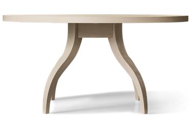 Trisha Yearwood Harmony Round Dining Table - Curved Square Legs - Transitional Style