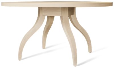 Trisha Yearwood Harmony Round Dining Table - Curved Square Legs - Transitional Style