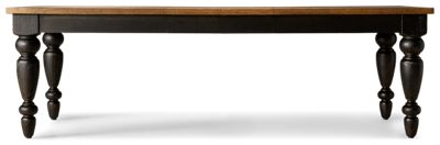 Country Living Chimney Leg Dining Table - Transitional Style - Bold Turned Legs - Modern Farmhouse Charm - Includes Two 12" Extension Leaves