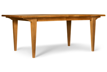 Birchaven Rectangular Dining Table - Tapered Square Legs - Beveled Details - Two 18" Extension Leaves