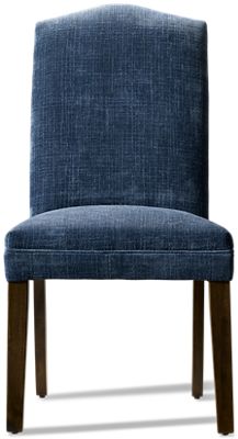 Cumberland Upholstered Side Chair - Camelback Styling - Cushioned Seat - Tapered Square Legs