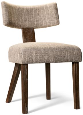 Malibu Upholstered Side Chair - Curved T Back - Square Legs - Upholstered Seat and Back
