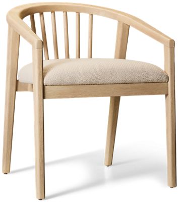 Carmella Spindle Back Arm Chair - Curved Back - Plush Upholstered Seat