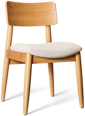 Round Stackable Dining Chair - Ergonomic Design - Curved Backrest - Contoured Upholstered Seat - Stackable For Storage - Modern Minimalist Style