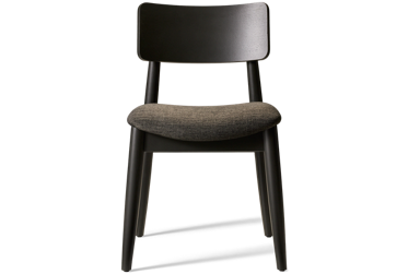 Round Stackable Dining Chair - Ergonomic Design - Curved Backrest - Contoured Upholstered Seat - Stackable For Storage - Modern Minimalist Style