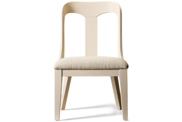 Trisha Yearwood Harmony Side Chair - Curved Backrest - Upholstered Seat - Tapered Square Feet - Select Hardwoods