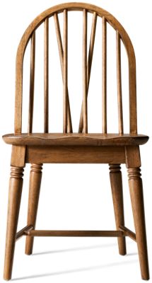 Country Living Windsor Side Chair - Traditional Style - Arched Spindle Back - Tapered Legs - Contoured Seat