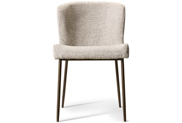 Urban Nest Side Chair - Comfortably Cushioned Seat - Curved Sculpted Back - Super Soft Performance Fabric - Contemporary Metal Legs