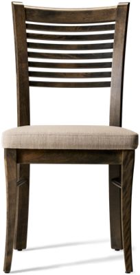 Shadow Upholstered Side Chair - Solid Birch - Curved Ladder Back - Luxurious Upholstered Seat