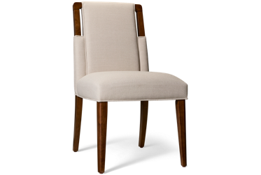 Delia Upholstered Side Chair - Plush Cushion - Soft 100% Polyester Upholstery - Rich Walnut Finish