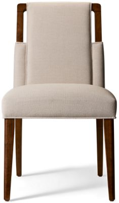 Delia Upholstered Side Chair - Plush Cushion - Soft 100% Polyester Upholstery - Rich Walnut Finish