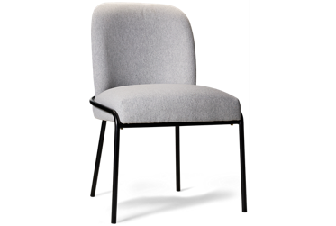 Conrad Side Chair - Upholstered Back and Seat - Durable Wrought Iron Frame - Memory Foam Cushion - Easy Care Fabric