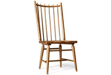 Country Living Spindle Back Side Chair - High Spindle Back - Oak Veneer Seat - Solid Asian Hardwood - Contoured Seat