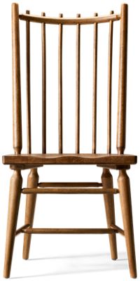 Country Living Spindle Back Side Chair - High Spindle Back - Oak Veneer Seat - Solid Asian Hardwood - Contoured Seat