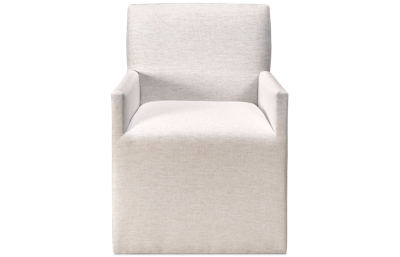 Parsons Upholstered Arm Chair with Casters