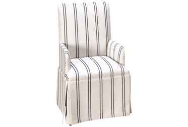 Parsons Upholstered Arm Chair with Casters